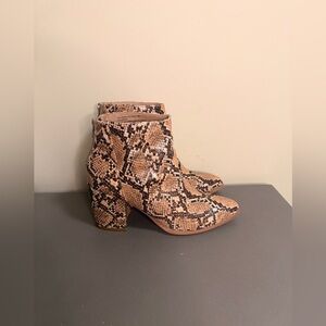 Women’s Steve Madden Julianne Faux Snakeskin Ankle Booties